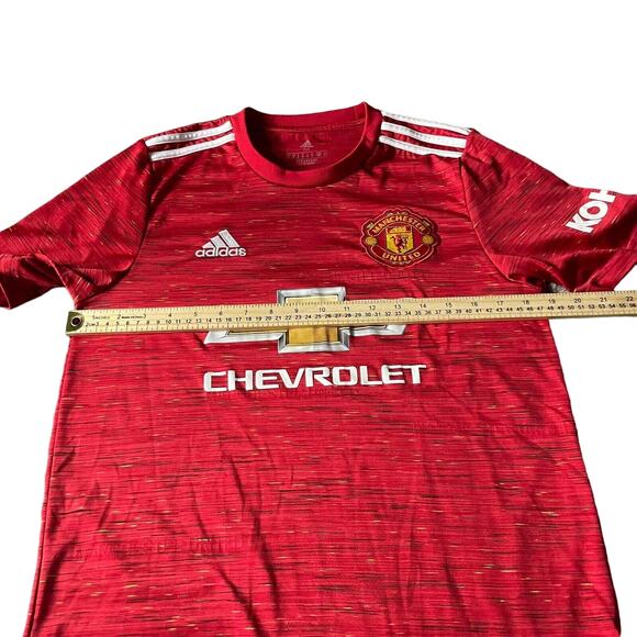 Manchester United Jersey Men's Size Medium Red Adidas Athletic Soccer 540 - Picture 11 of 15